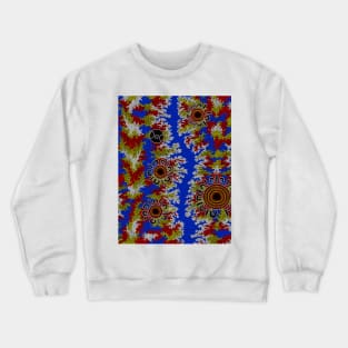 Aboriginal Art - Waterhole Dreaming Corela Crewneck Sweatshirt